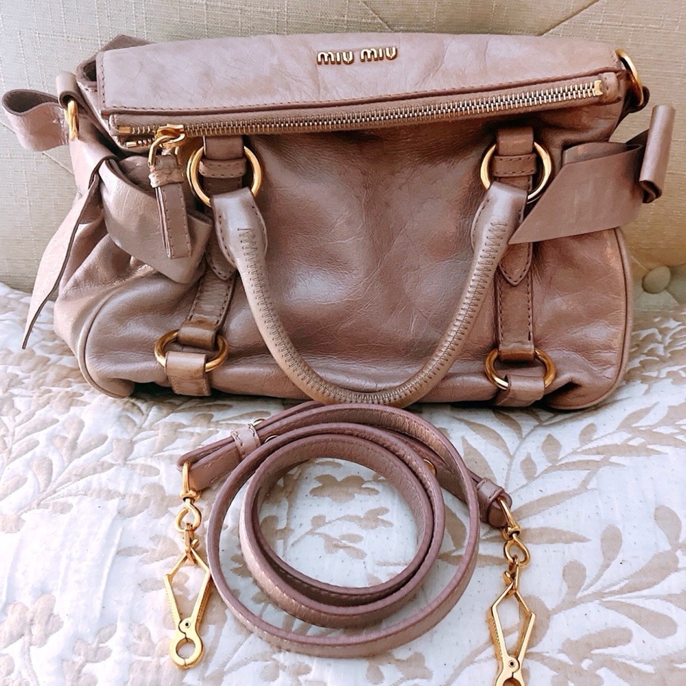 Miu Miu Blush Leather Satchel